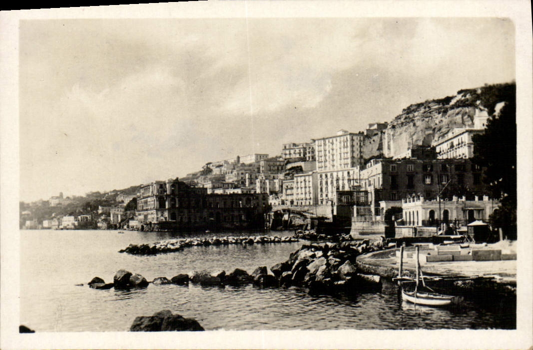 CPM Napoli Posillipo e Palazzo Donn'Anna dal mare 