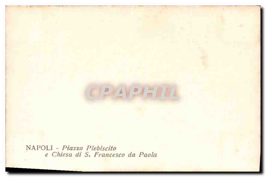 CPM Napoli Piazza Plebiscito e Chiesa di S Francesco da Paola  — Rückseite
