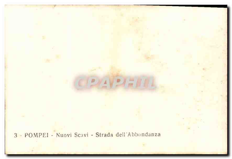 CPM Pompei Nuovi Scavi Strada dell'Abbondanza  — Rückseite