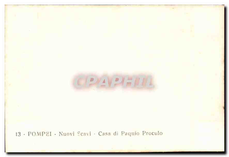 CPM Pompei Nuovi Scavi Casa di Paquio Procito  — Rückseite