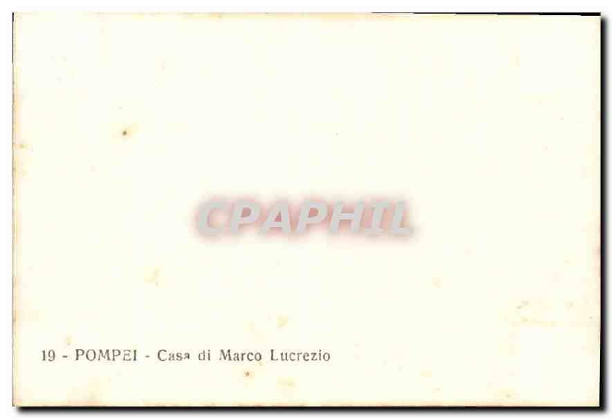 CPM Pompei Casa di Marco Lucrezio  — Rückseite