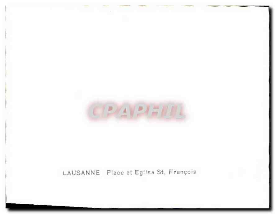 CPM Lausanne Place et Eglise St Francois  — Back