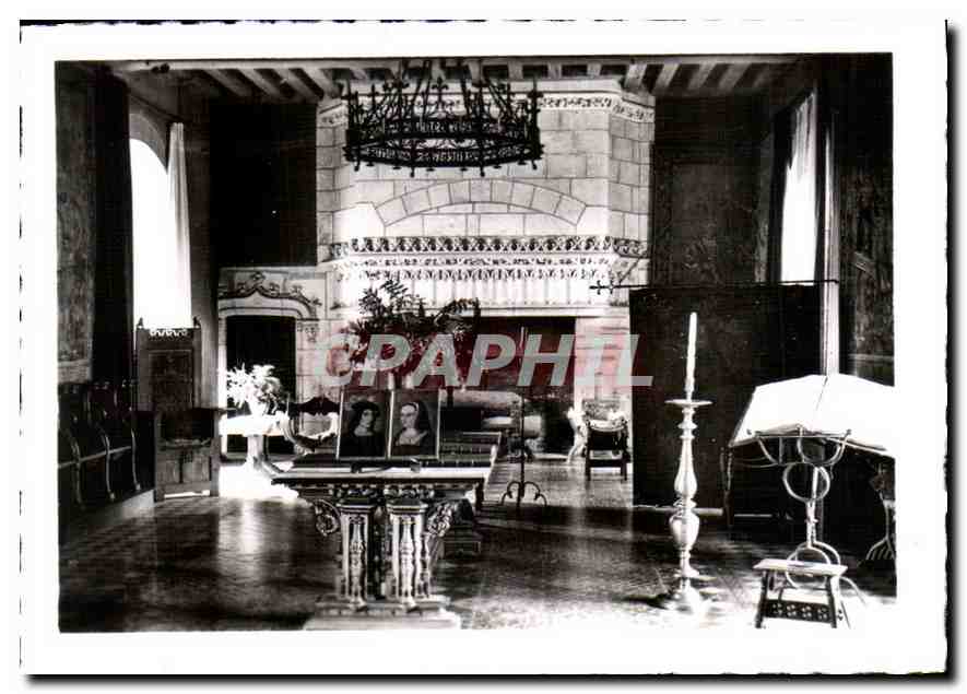 CPM Langeais le grand salon ou fut celebre le mariage de Charles VIII et d'Anne de Bretagne en 1491 