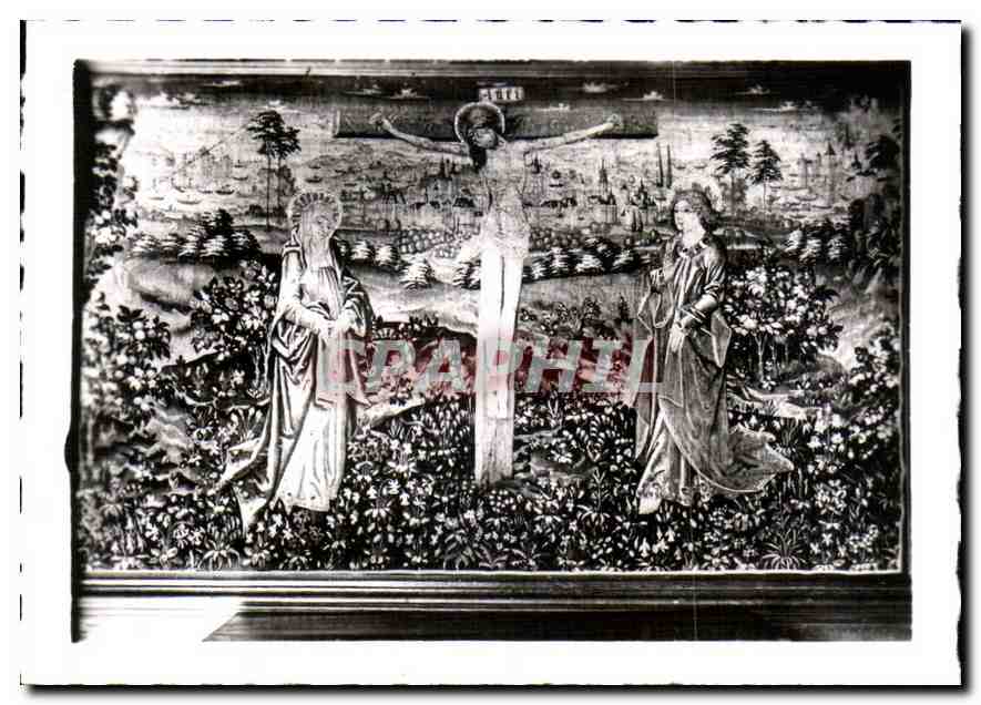CPM Langeais la Crucifixion tapisserie flamande du XV siecle 