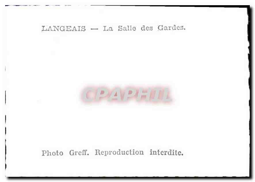 CPM Langeais la salle des gardes  — Verso