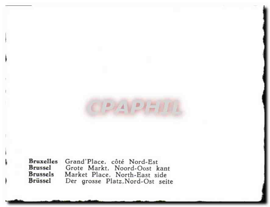 CPM Bruxelles Grand'Place cote Nord Est  — Rückseite
