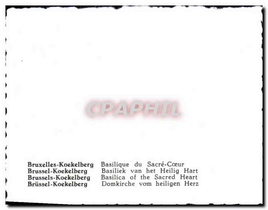 CPM Bruxelles Koekelberg Basilique du Sacre Coeur  — Verso
