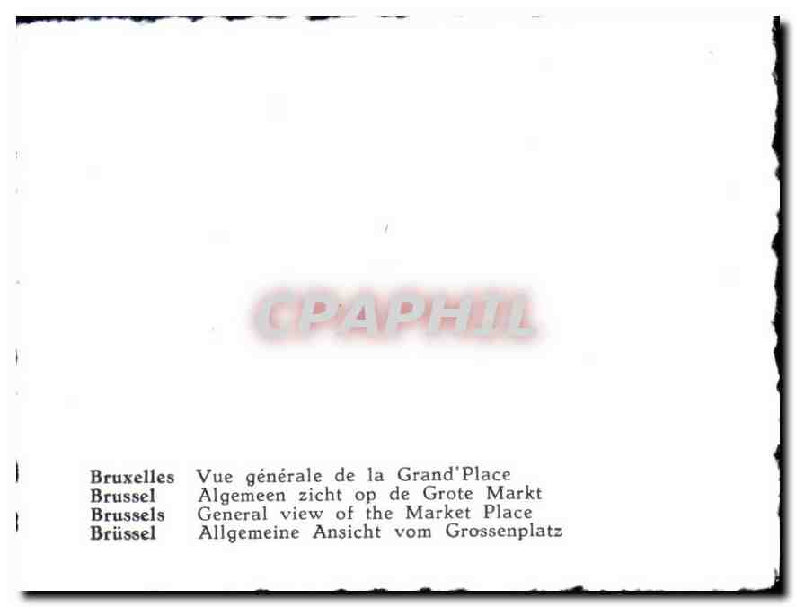 CPM Bruxelles Vue generale de la Grand'Place  — Rückseite