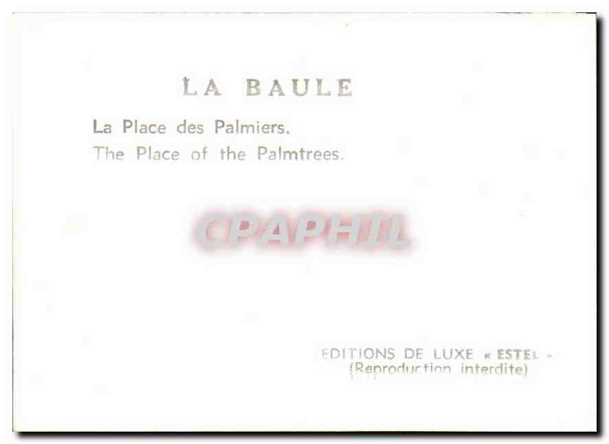 CPM La Baule La Place des Palmiers  — Rückseite
