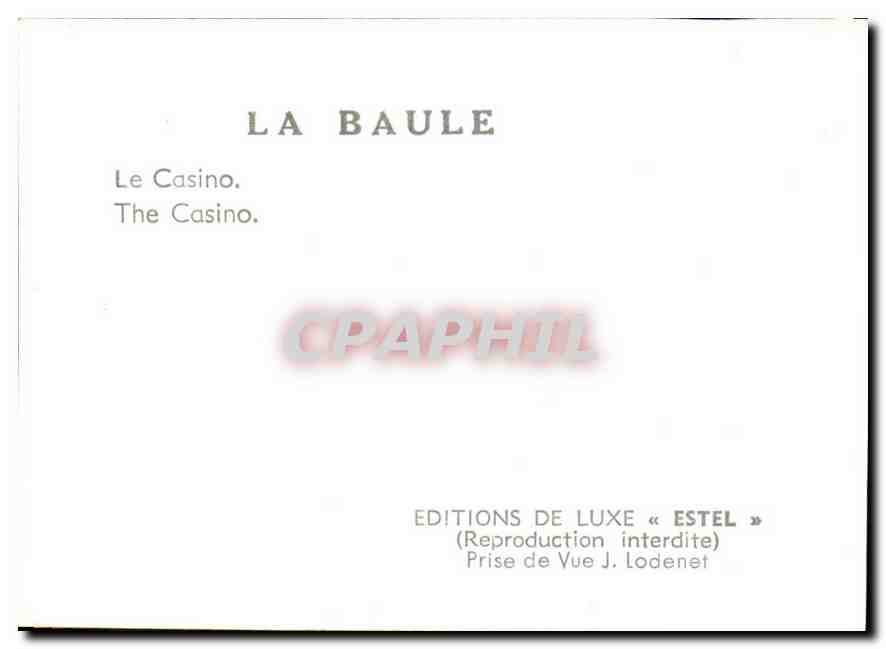 CPM La Baule le Casino  — Rückseite