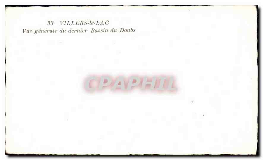CPM Villers le Lac Vue generale du dernier Bassin du Doubs  — Rückseite