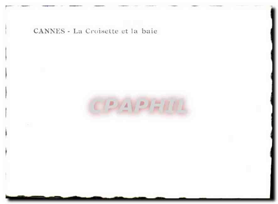 CPM Cannes la Croisette et la baie  — Rückseite
