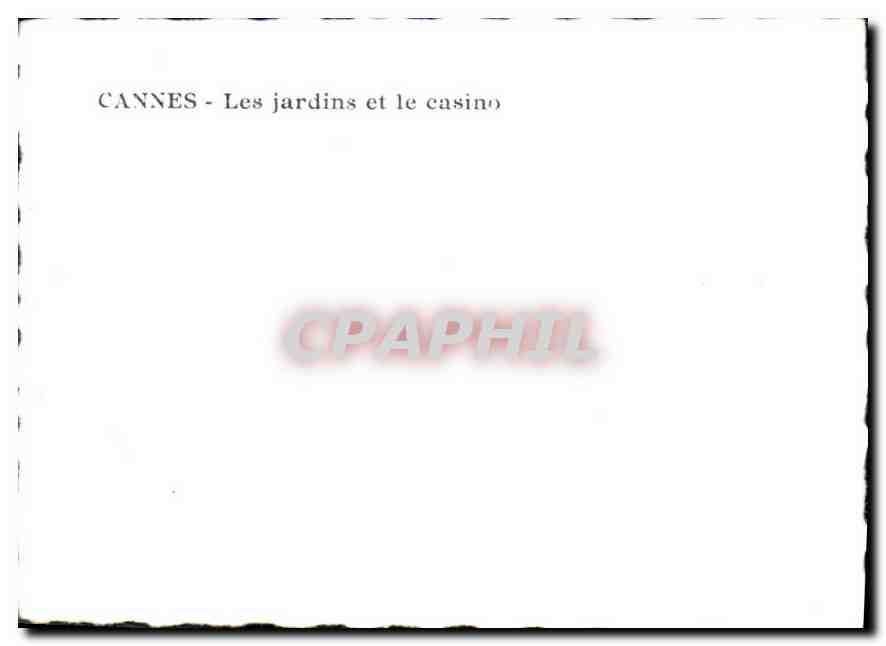CPM Cannes les jardins et le casino  — Rückseite