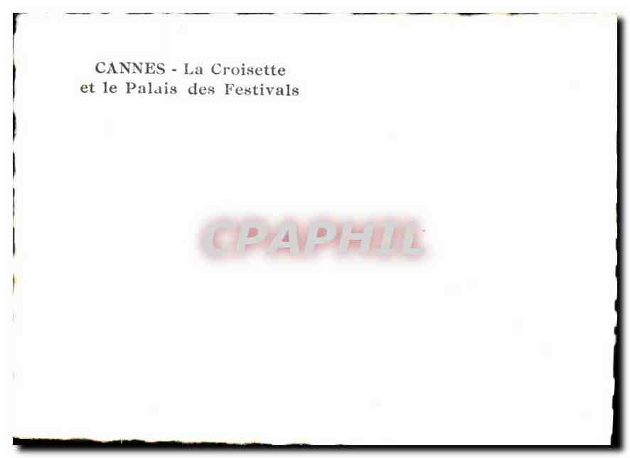 CPM Cannes la Croisette et le Palais des Festivals  — Rückseite