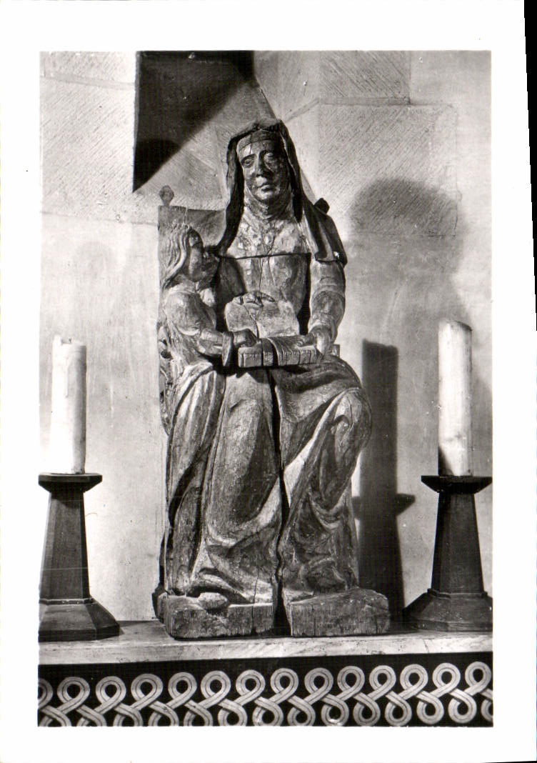 CPM L'Eglise de Germigny des Pres Sainte Anne Bois du XV siecle 