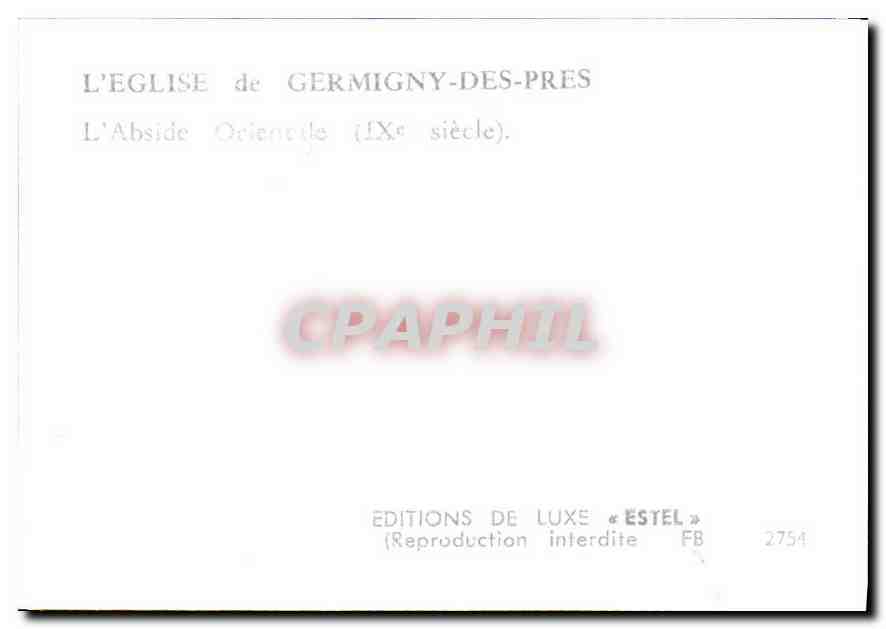 CPM L'Eglise de Germigny des Pres L'Abside Orientale  — Rückseite