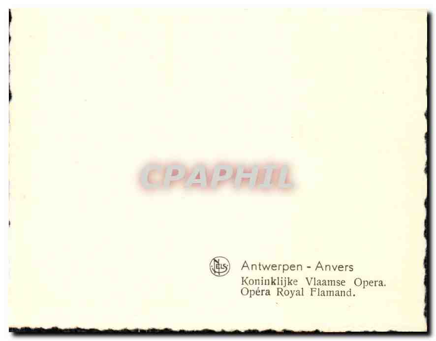 CPM Antwerpen Anvers Koninklijke Vlaamse Opera  — Back