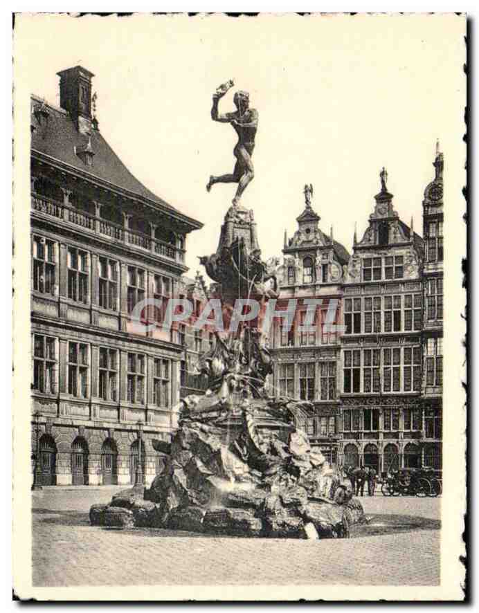 CPM Antwerpen Anvers Grand'Place et Monument Brado 