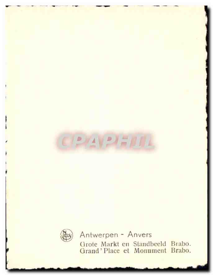 CPM Antwerpen Anvers Grand'Place et Monument Brado  — Back
