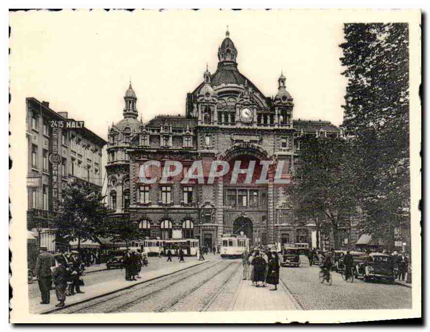 CPM Antwerpen Anvers Avenue de Keyser et Gare Centrale 