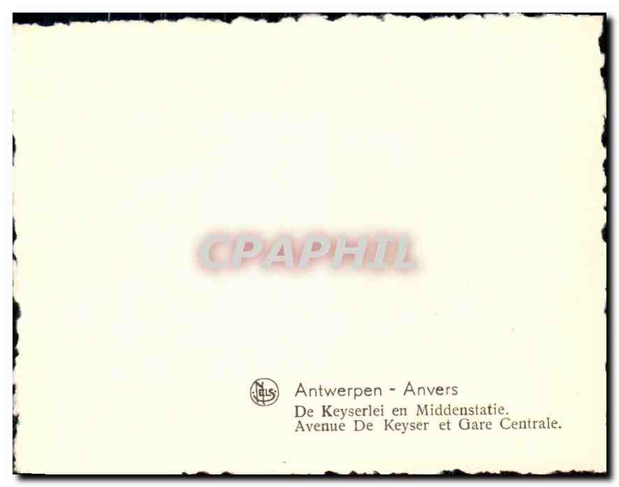 CPM Antwerpen Anvers Avenue de Keyser et Gare Centrale  — Back