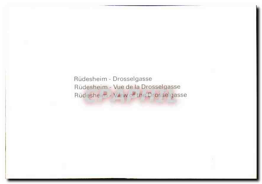 CPM Rudesheim Vue de la Drosselgasse  — Rückseite