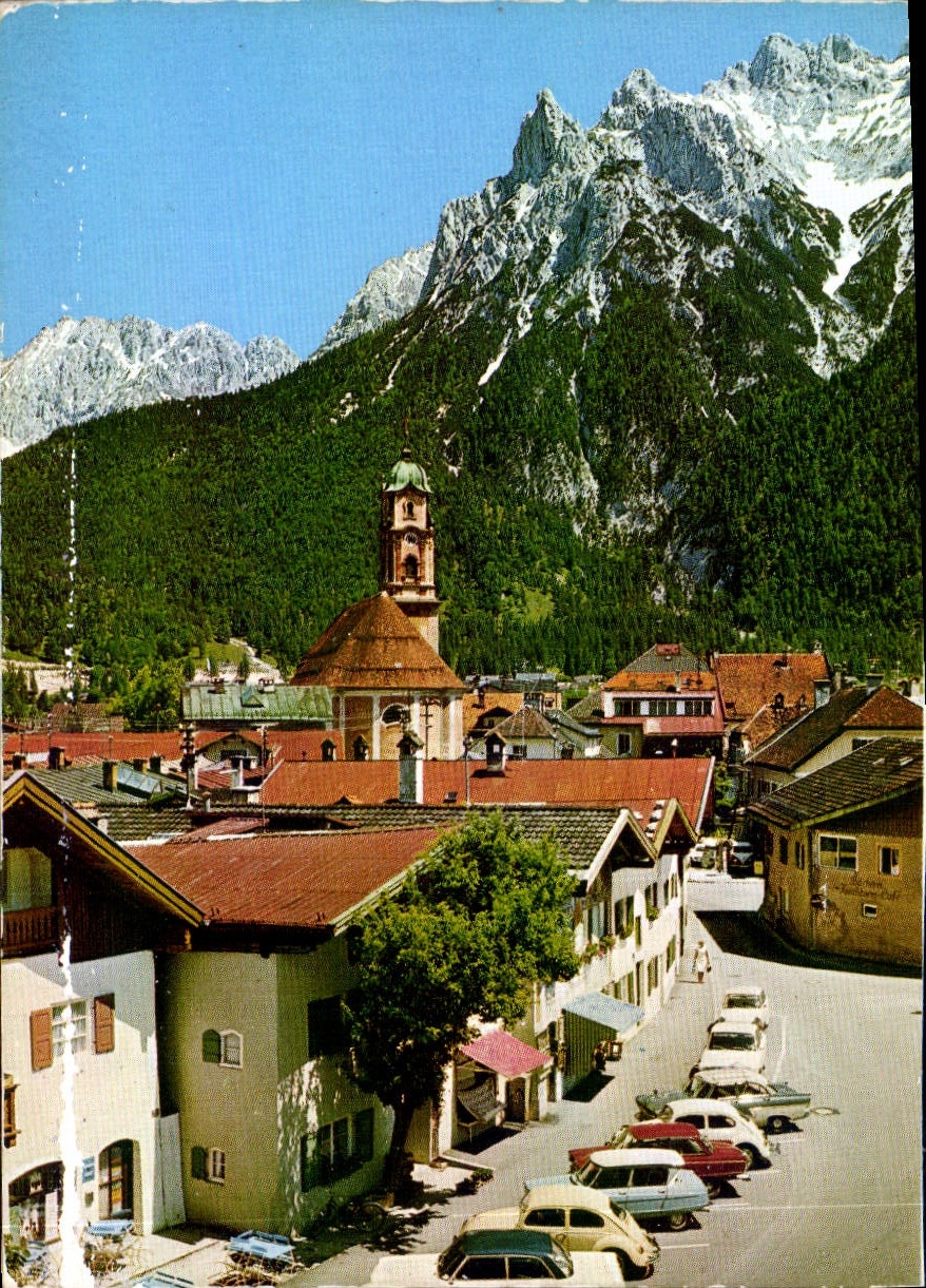 CPM Mittenwald Oberbayern Hohenluftkurort Im Gries gegen Karwendelgebirge 