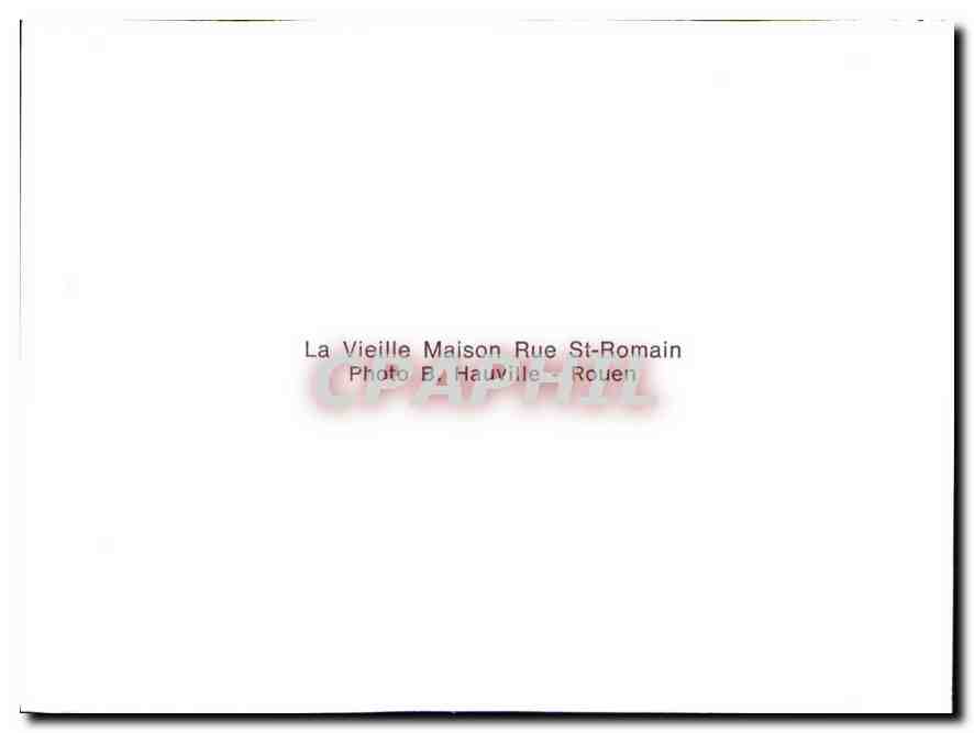 CPA La Vieille Maison rue St Romain Photo Hauville Rouen  — Verso