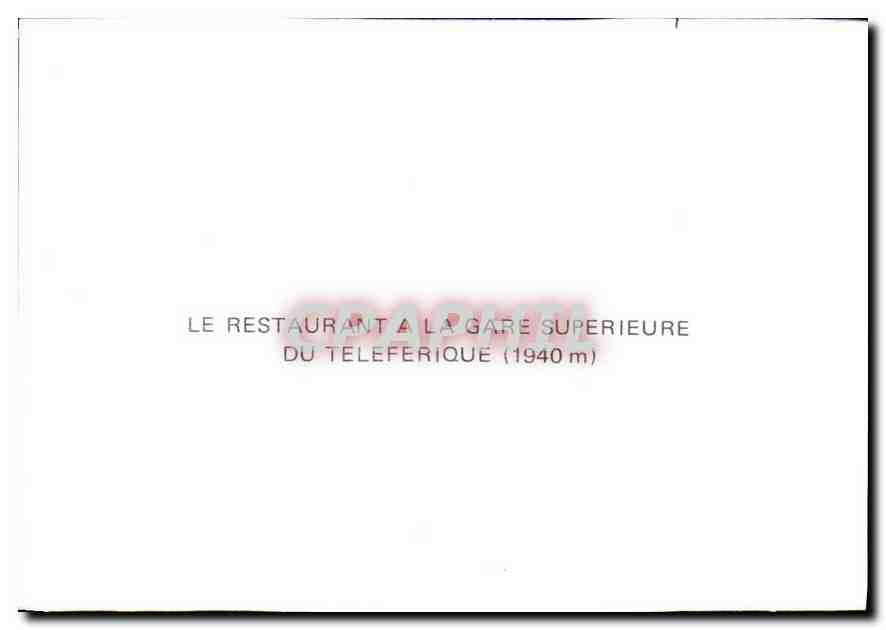 CPA Le Restaurant a la Gare superieure du Teleferique  — Rückseite