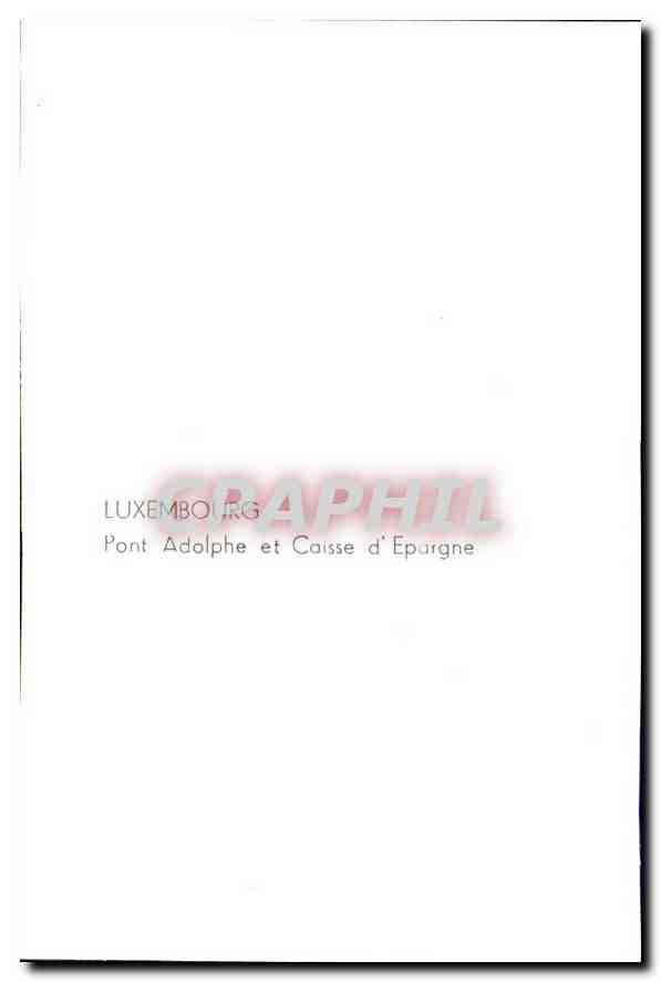 CPA Luxembourg Pont Adolphe et Caisse d'Epargne  — Rückseite