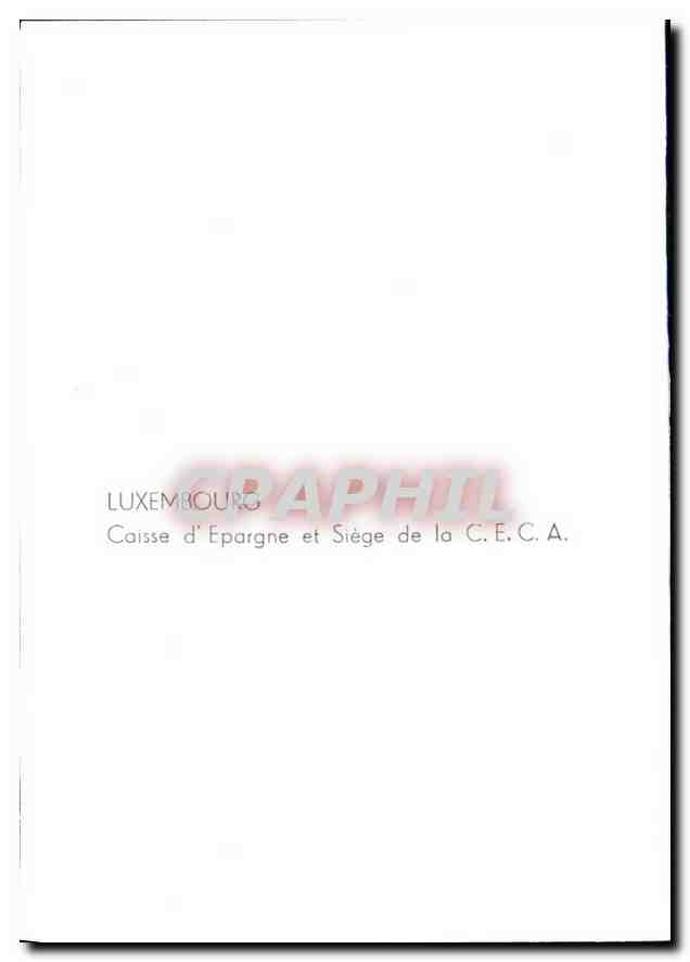 CPA Luxembourg Caisse d'Epargne et Siege de la CECA  — Rückseite