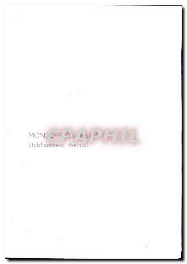 CPA Mondorf les Bains Etablissement Thermal  — Rückseite