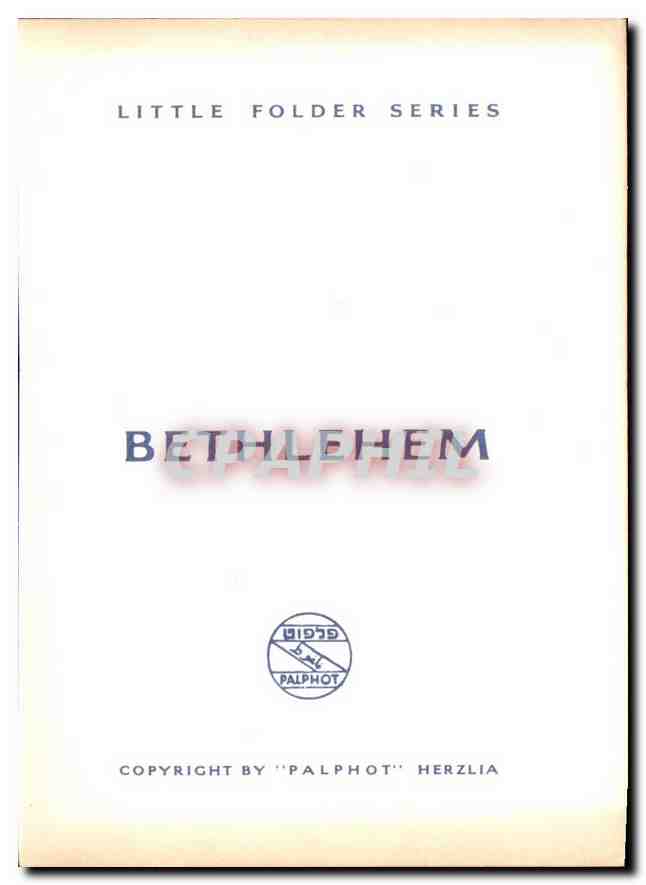 CPM Little Folder Series Bethlehem  — Rückseite