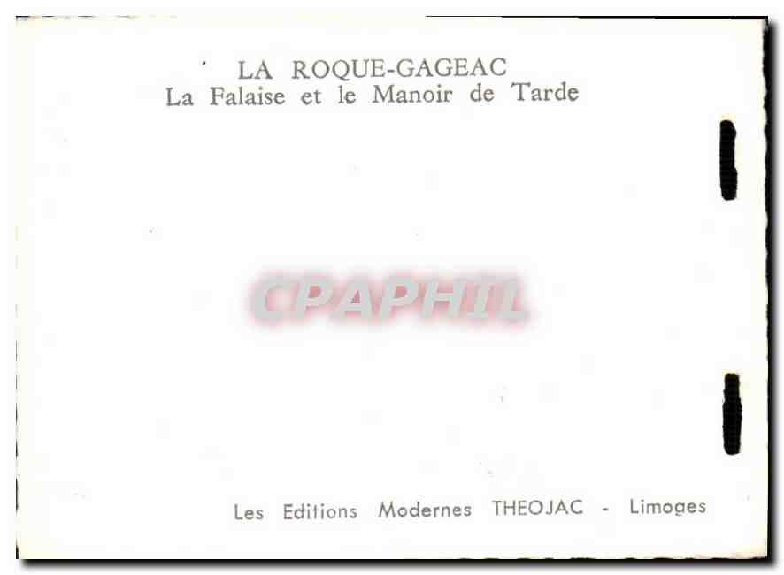 CPM La Rogue Gageac La Falaise et le Manoir de Tarbe  — Rückseite