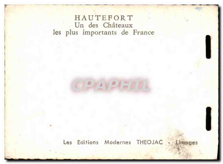 CPM Hautefort Un des Chateaux les plus importants de France  — Rückseite