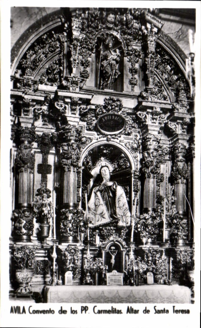 CPM Avila Convento de los PP Carmelitas Altar de Santa Teresa 