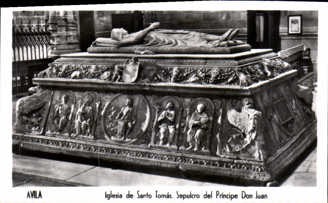 CPM Avila Iglesia de Santo Tomas Sepulcro del Principe Don Juan 