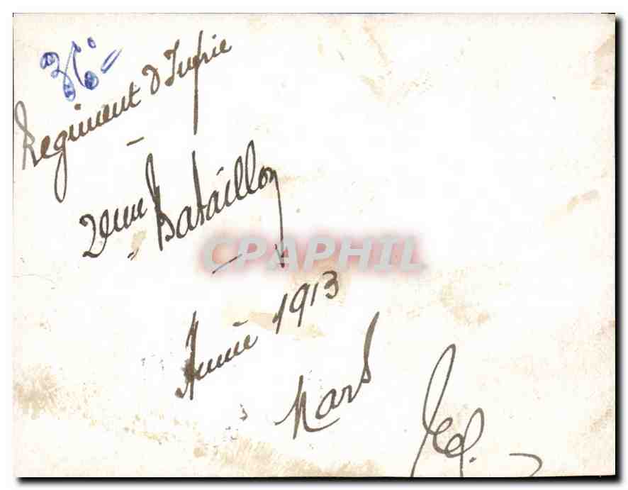 Photo Militaria Regiment d'infanterie 2eme bataillon — Back