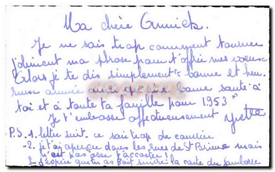 CPM Bonne et heureuse Annee  — Rückseite