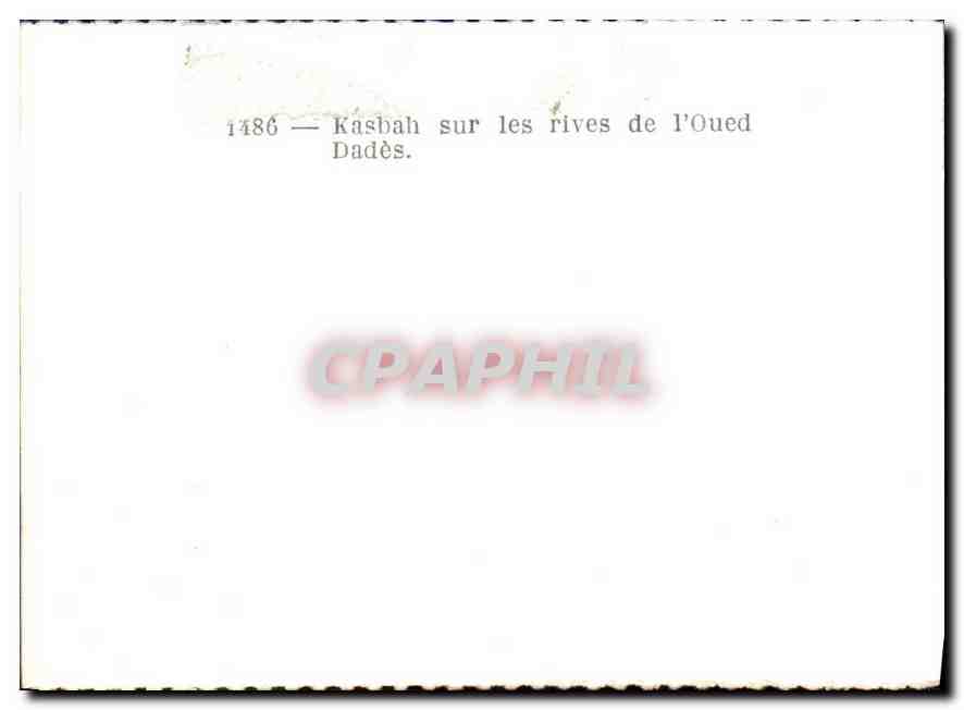 CPM Kasbah sur les rives de l'Oued Dades  — Rückseite