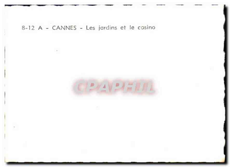 CPM Cannes les jardins et le casino  — Rückseite