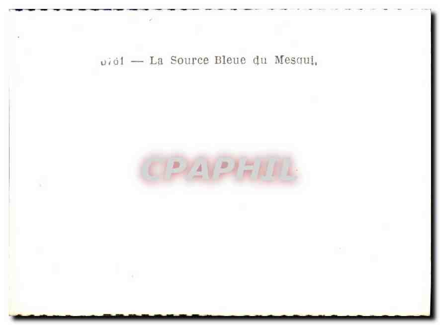 CPM La Source Bleue du Mesqui  — Rückseite