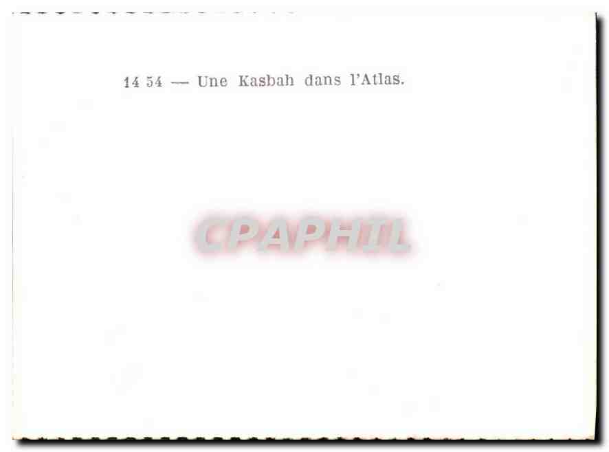 CPM Une kasbah dans l'Atlas  — Rückseite
