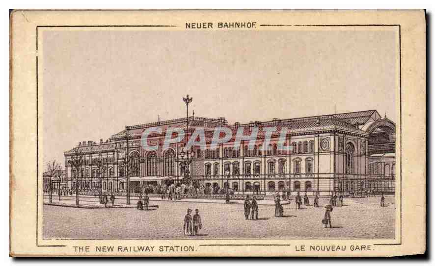 CPM Strasbourg  Le Palais de l'Empereur Le Nouveau Gare  — Verso