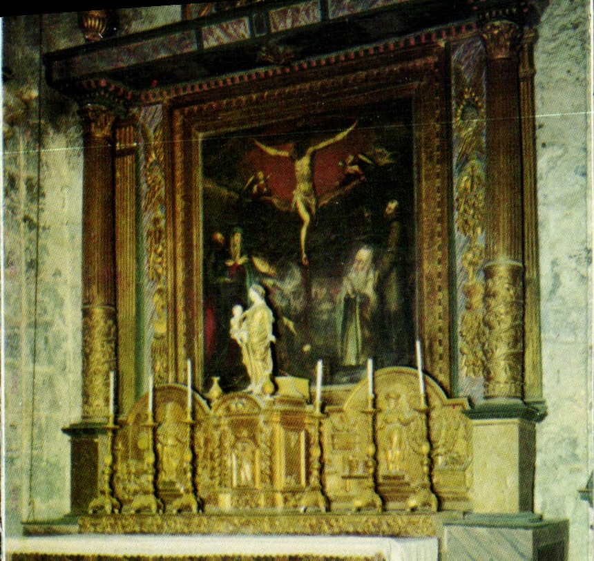 CPM St Bertrand de Comminges   L'Autel Paroissial Parement en cuir de Cordoue et Retable du XVII sie