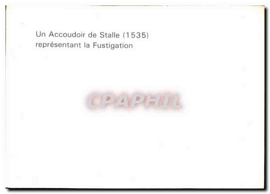 CPM St Bertrand de Comminges   Un Accoudoir de Stalle representant la Fustigation  — Verso