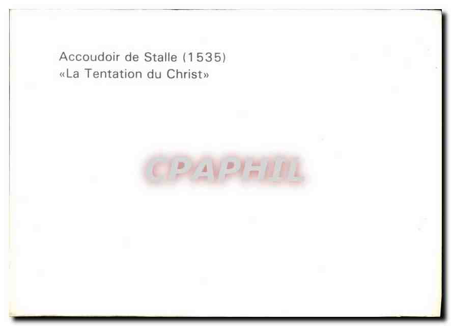 CPM St Bertrand de Comminges   Accoudoir de Stalle La Tentation du Christ  — Verso