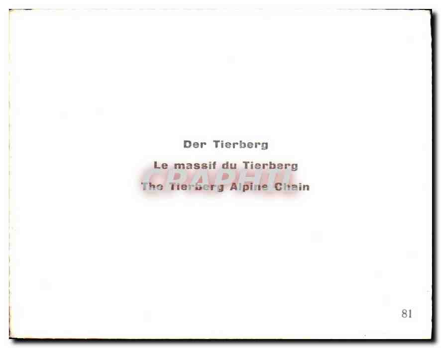 CPM Le massif du Tierberg  — Rückseite