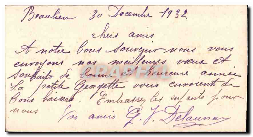 CPA Bonne Annee  — Rückseite