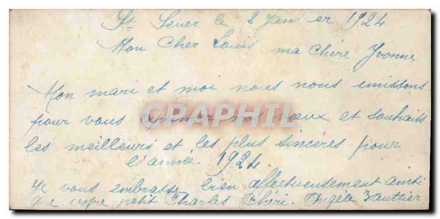 CPA Bonne Annee  — Verso
